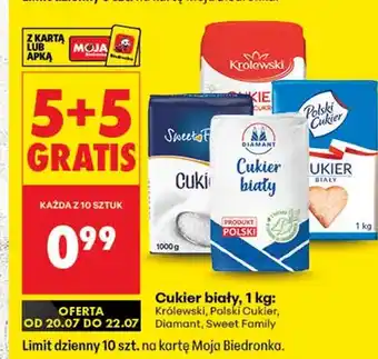 Biedronka Cukier biały Królewski oferta