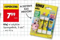 Biedronka Klej w sztyfcie UHU stic SpongeBob 3-pak oferta