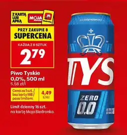 Biedronka Piwo bezalkoholowe Tyskie Zero oferta