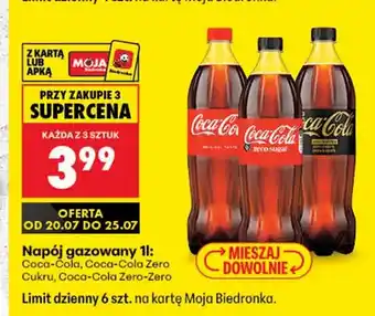 Biedronka Napój gazowany Coca-Cola Zero Cukru oferta