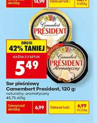 Biedronka Ser pleśniowy Camembert naturalny Président oferta