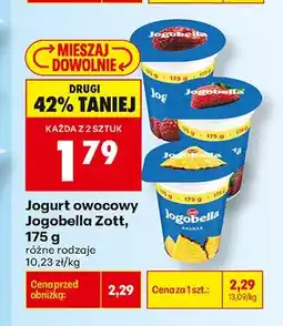 Biedronka Jogurt owocowy Jogobella truskawkowy Zott oferta