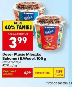 Biedronka Deser Ptasie Mleczko o smaku waniliowym Bakoma oferta