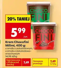 Biedronka Krem Chocofini Milimi o smaku czekoladowo-orzechowym oferta