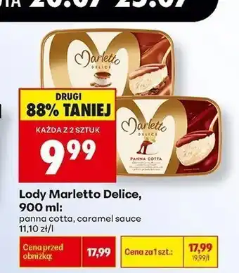 Biedronka Lody Marletto Delice caramel sauce oferta