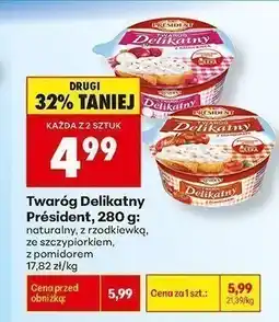 Biedronka Twaróg Delikatny naturalny Président oferta