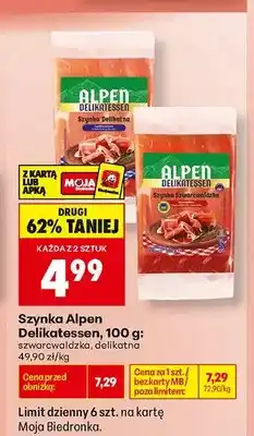Biedronka Szynka Alpen Delikatessen delikatna oferta