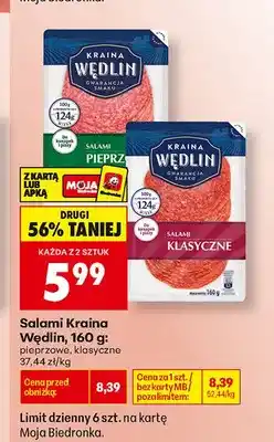 Biedronka Salami Kraina Wędlin pieprzowe oferta