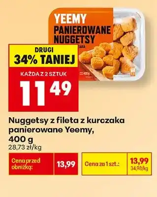 Biedronka Nuggetsy z fileta z kurczaka panierowane Yeemy oferta