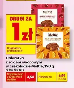 Biedronka Galaretka z sokiem owocowym w czekoladzie Meltié oferta