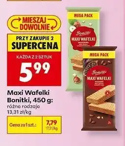 Biedronka Maxi Wafelki Bonitki orzechowe oferta
