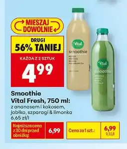 Biedronka Smoothie z ananasem i kokosem Vital Fresh oferta
