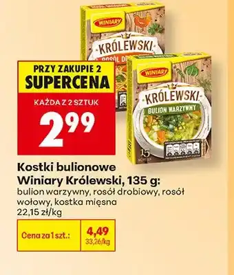Biedronka Kostki bulionowe bulion warzywny Winiary Królewski oferta