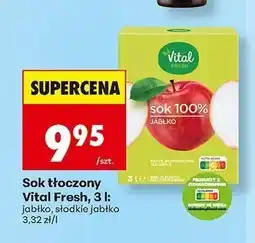 Biedronka Sok tłoczony słodkie jabłko Vital Fresh oferta