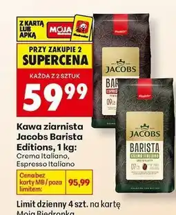Biedronka Kawa ziarnista Jacobs Barista Editions Espresso Italiano oferta