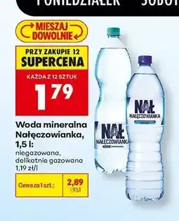 Biedronka Woda mineralna delikatnie gazowana Nałęczowianka oferta