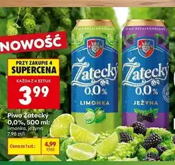 Biedronka Piwo bezalkoholowe Żatecký Limonka oferta