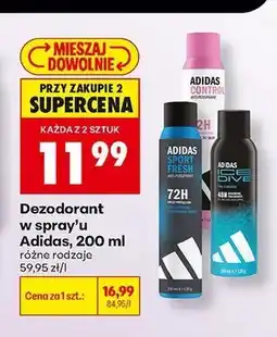 Biedronka Dezodorant w sprayu Adidas Sport Fresh oferta