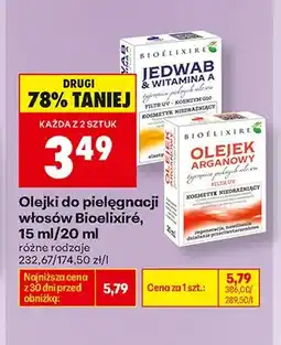 Biedronka Olejek do pielęgnacji włosów Bioelixire Olejek Arganowy oferta