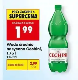 Biedronka Woda mineralna średnio nasycona Cechini oferta