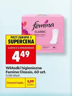 Biedronka Wkładki higieniczne Femina Classic oferta