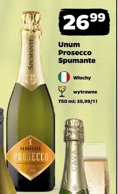 Netto Wino musujące Unum Prosecco Spumante wytrawne włoskie oferta