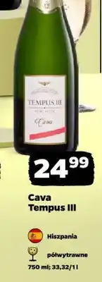 Netto Wino musujące Cava Tempus III półwytrawne hiszpańskie oferta