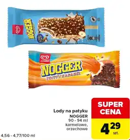Carrefour Market Lody na patyku NOGGER karmelowe, orzechowe oferta