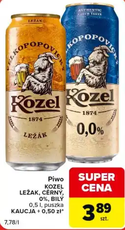 Carrefour Market Piwo KOZEL LEŻÁK, CĚRNÝ, 0%, BILÝ oferta
