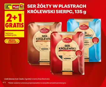 Biedronka Ser żółty w plastrach królewski sierpc oferta