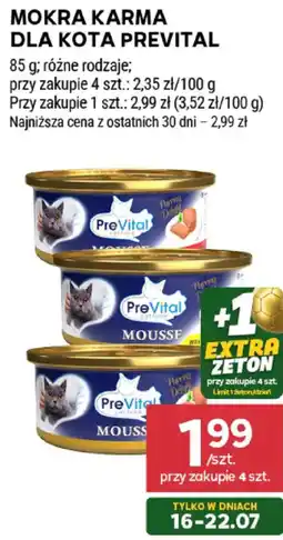 Stokrotka Mokra karma dla kota PreVital oferta