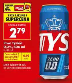 Biedronka Piwo Tyskie Zero 0.0 oferta