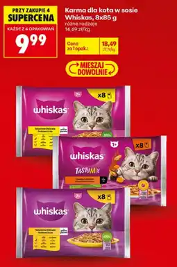 Biedronka Karma dla kota w sosie Whiskas oferta