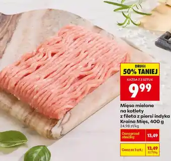 Biedronka Mięso mielone na kotlety z fileta z piersi indyka Kraina Mięs oferta