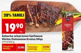 Biedronka Żeberka wieprzowe barbecue Wolno Gotowane Kraina Mięs oferta