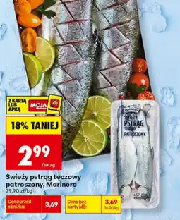 Biedronka Świeży pstrąg tęczowy patroszony, Marinero oferta