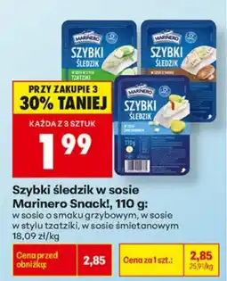 Biedronka Szybki śledzik w sosie Marinero Snack! oferta