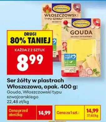 Biedronka Ser żółty w plastrach Włoszczowa oferta