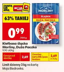 Biedronka Kiełbasa śląska Morliny, Duża Paczka oferta