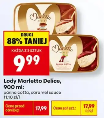 Biedronka Lody Marletto Delice oferta