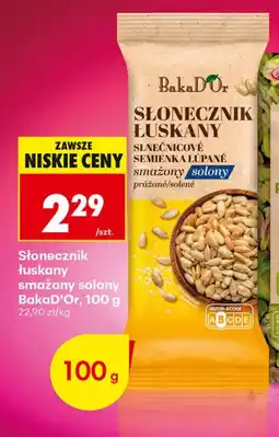 Biedronka Słonecznik Łuskany smażony solony BakaD'Or oferta