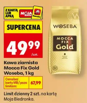 Biedronka Kawa ziarnista Mocca Fix Gold Woseba oferta