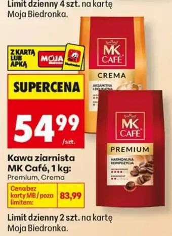 Biedronka Kawa ziarnista MK Café oferta