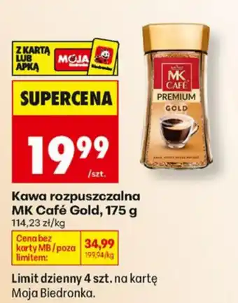 Biedronka Kawa rozpuszczalna MK Café Gold oferta