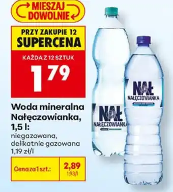 Biedronka Woda mineralna Nałęczowianka oferta
