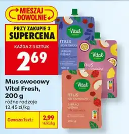 Biedronka Mus owocowy Vital Fresh oferta