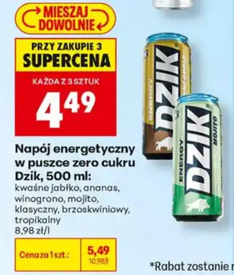 Biedronka Napój energetyczny Dzik oferta