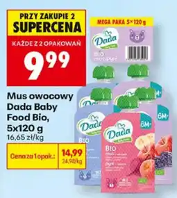 Biedronka Mus owocowy Dada Baby Food Bio oferta