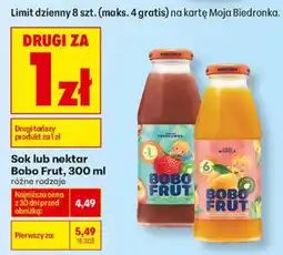 Biedronka Sok lub nektar Bobo Frut oferta
