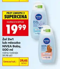 Biedronka Żel 2w1 lub mleczko NIVEA Baby oferta